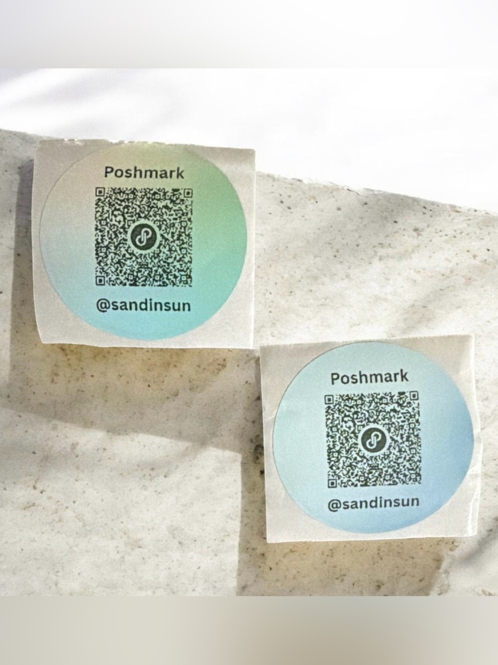 Custom-made 100 QR Stickers with your PoshMark closet QR. - Picture 2 of 4